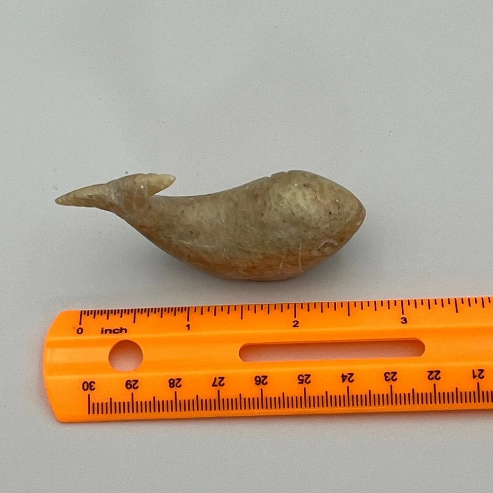 Carved Stone Fish‎ Figurine, Small Sculpture, Animal Collectible, Decoration
